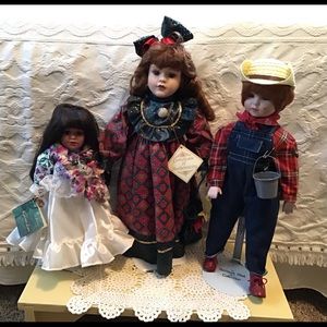 Three Porcelain Doll lot